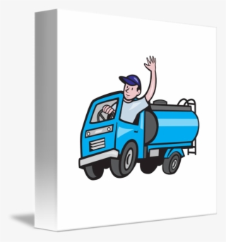Baby Tanker Driver Waving By Aloysius Patrimonio - Truck Driver Cartoon #5724732