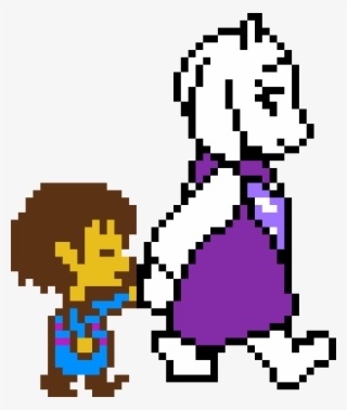 Toriel Holding Frisk´s Hand - Toriel Frisk Pixel Art #5724736