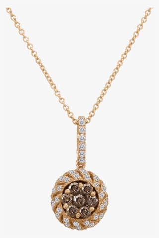 Jewelry Avenue Brown Diamond Pendant - Gold #5728910