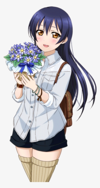 #love Live School Idol Project #umi #umi Sonoda - Anime Girl With Long Dark Blue Hair #5732733