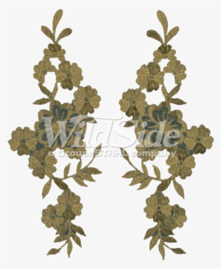 18k Gold Flower Scroll - Earrings #5732888