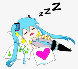 Clipart Sleeping Woman Sleep - Sleepy Chibi Miku Hatsune #5733046