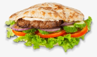 Big Steak - Salad Sandwich On Plate #5734579