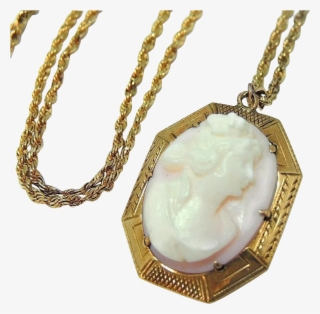 A Beautifully Carved Antique Pink Conch Shell Cameo #5737272