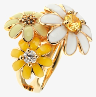 Daisy Cluster Ring Yellow - Magazine #5739495