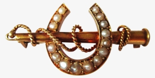 Very Neat 18k Yellow Gold Horseshoe & Rope Natural - Body Jewelry #5740316