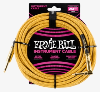 Ernie Ball 25' Braided Straight / Angle Instrument #5740397