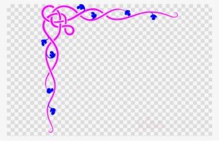 Purple Border Clipart Borders And Frames Clip Art - Shamrock Vine Corner Rubber Stamp By Drs Designs #5742776