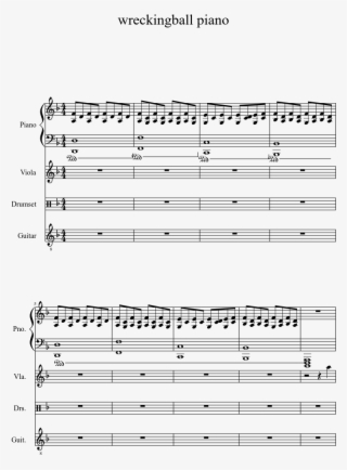 Print - Wrecking Ball Piano Solo Free #5742892
