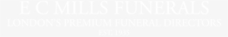 E C Mills London Funerals, North And West London Funeral - Ps4 Logo White Transparent #5743394