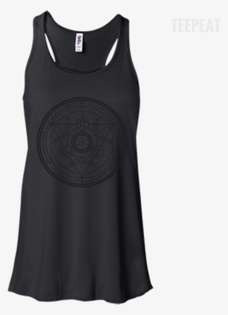 Full Metal Alchemist Transmutation Circle Ladies Tee - Bella + Canvas Ladies' Flowy Racerback Tank B8800 #5745291