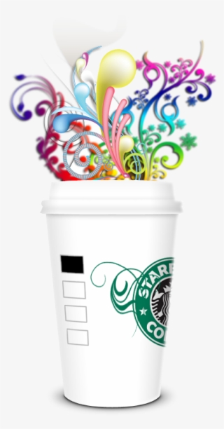 Svg Download Starbucks Frappuccino Drawing At Getdrawings - Twilight Pink Square Sticker 3" X 3" #5746161