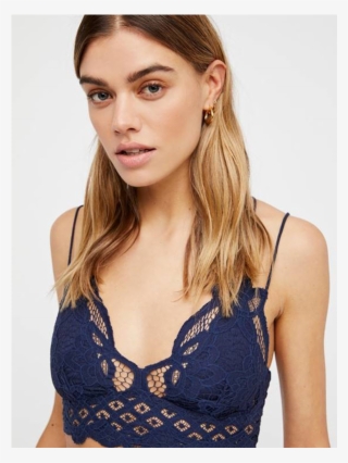Free People Adella Crochet Lace Bralette - Free People Adella Bralette Navy #5748072