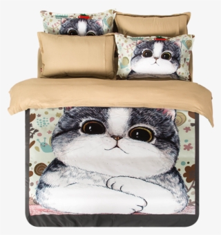 Cat Print Bedding Set #5751615