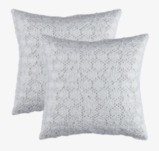 Imea Home White Crochet Cosy Floral Cushion Cover Pillow - Cushion #5753068