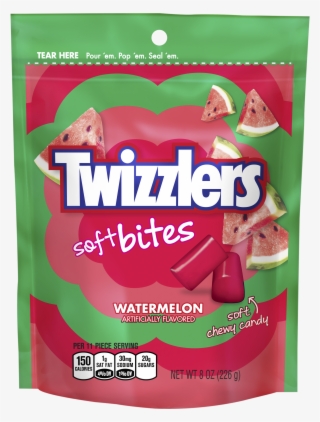 Twizzlers, Soft Bites, Watermelon Candy, 8 Oz - Twizzler Watermelon Soft Bites #5754659