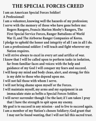 The Special Forces Creed #5756247