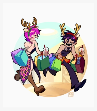 Christmas Kiddos Go Shopping - Narancia And Trish Art #5760949