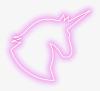 Neon Pink Unicorn Outline Kawaii Kpop - Pink Unicorn Outline #5761376