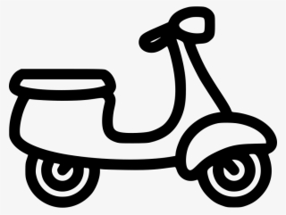 Png File - Cartoon Black Scooter #5762316