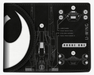 Rogue One Death Star U Wing Split Logo Bi Fold Wallet #5763116