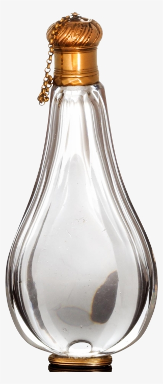 Gold Mounted Antique Teardrop Perfume Bottle France - Perfume #5763118