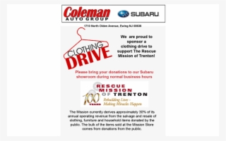 Clothing Drive For The Rescue Mission Of Trenton #5765023