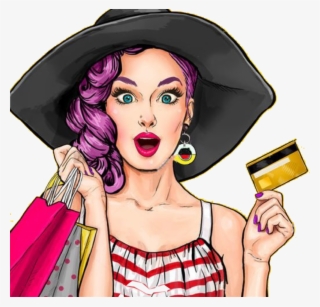 Woman Pop Art Credit Card #5769856
