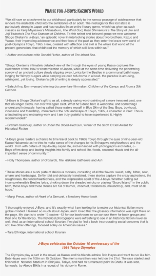 Praise For J-boys - Document #5781529