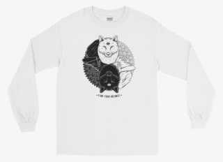 Yin And Yang Wolf Long Sleeve - Long-sleeved T-shirt #5784773