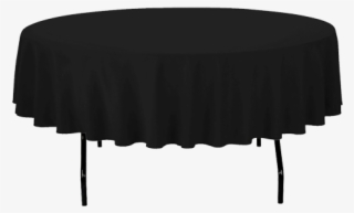 Black Round Table Cloth - Tablecloth #5787630