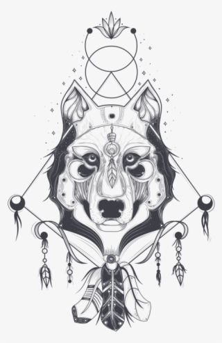 Wolf Illustration Png - Vector Illustration Of A Front View #5789969