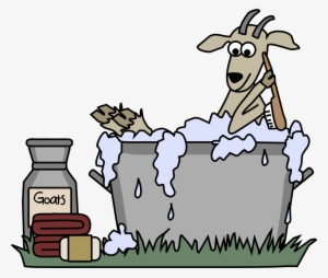 Dog In Tub Clipart - Goat In A Tub #580041