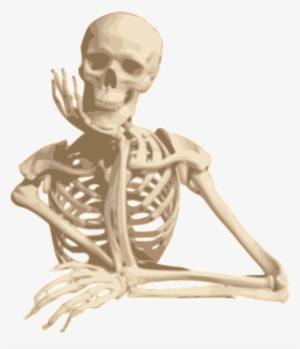 Skeleton Png - Skeleton Hand On Chin #580274