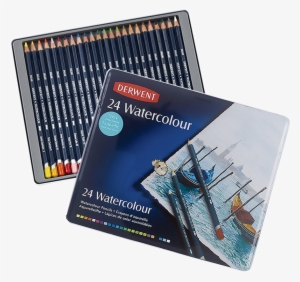 British Rhyme Derwentwatercolour Water Soluble Color - Derwent Watercolour Pencils - Tin Of 24 #580516