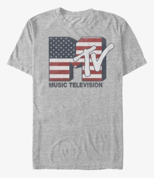 American Flag Logo Mtv Shirt - T Shirt Walmart Men #580517