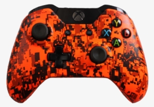 Orange Camo - Cool Xbox One Controllers Orange #581395
