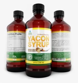 Yacon Syrup 3 Bottles Render 1 Png - Medicine Syrup Bottle Png #581688