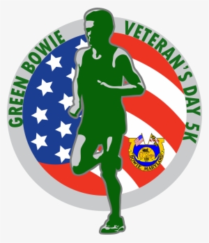 Green Bowie Veterans Day 5k Free - Design Letters Melamine Plate #582138