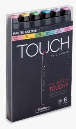 Shinhan Touch Twin Marker Set Of 6 Pastels - Shinhan Touch Markers Set Of 6 Grey Colors #583384