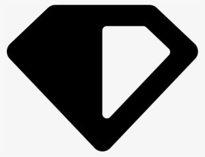 Diamond Shape Symbol With Black And White Half Parts - Diamond Shape Half Black Half White #583690 Diamond Shape Symbol With Black And White Half Parts - Diamond Shape Half Black Half White #583690