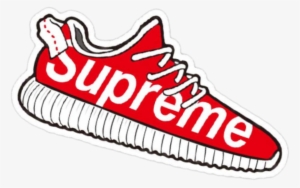 Supreme Sticker Adidas Yeezy - Supreme Clip Art #584047