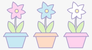 Png Transparent Library Three Cute Flowers In Free - Pastel Flower Clipart Png #584384