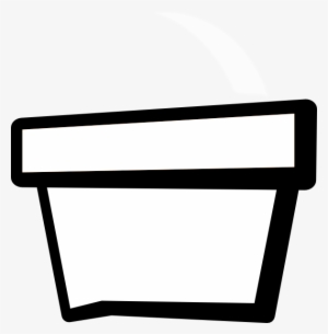 Flower Pot Black And White Clip Art #585312