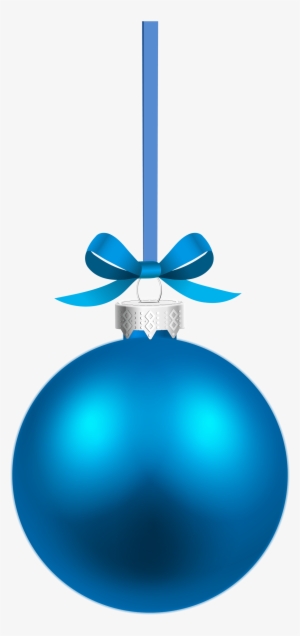 Blue Hanging Christmas Ball Png Clipart - Christmas Balls Vector Blue #585612