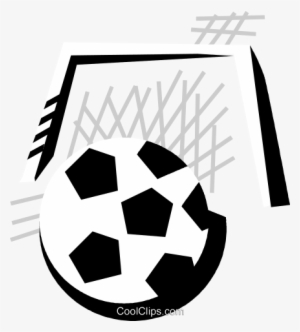 Soccer Ball With Soccer Net Royalty Free Vector Clip - Football #585791