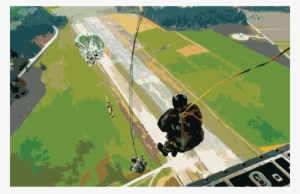 Parachuting Airborne Forces Parachute Paratrooper United - Ingenuity - Giclee Fine Art Canvas Print (20 X 30) #586195