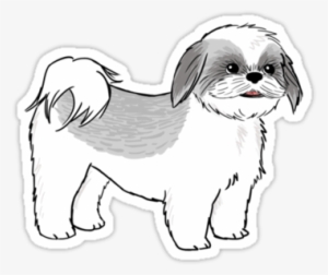 Shih Tzu Cartoon Dog Waterproof Die-cut Sticker - Shih Tzu Pillow Case #586216
