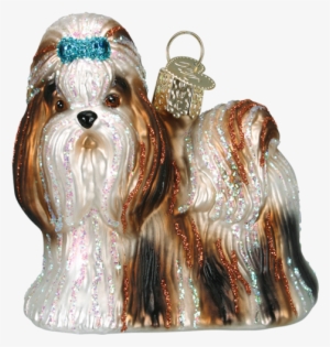 Old World Christmas Shih Tzu Dog Glass Blown Ornament - Old World Christmas Shih Tzu Glass Ornament #586236