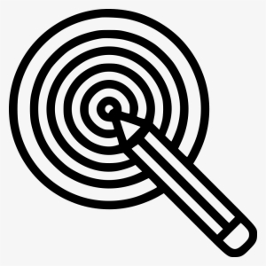Pencil Dart Board Idea Goal Target Bullseye Comments - Target Pencil Icon Png #586238